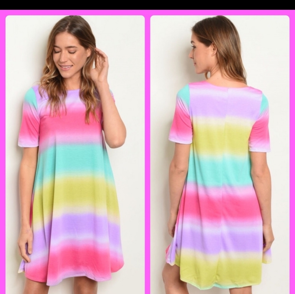 💋💋💋Electric Rainbow Dress